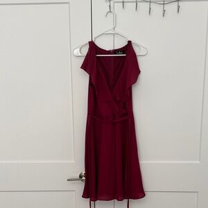 Lulus Magenta Ruffle Dress